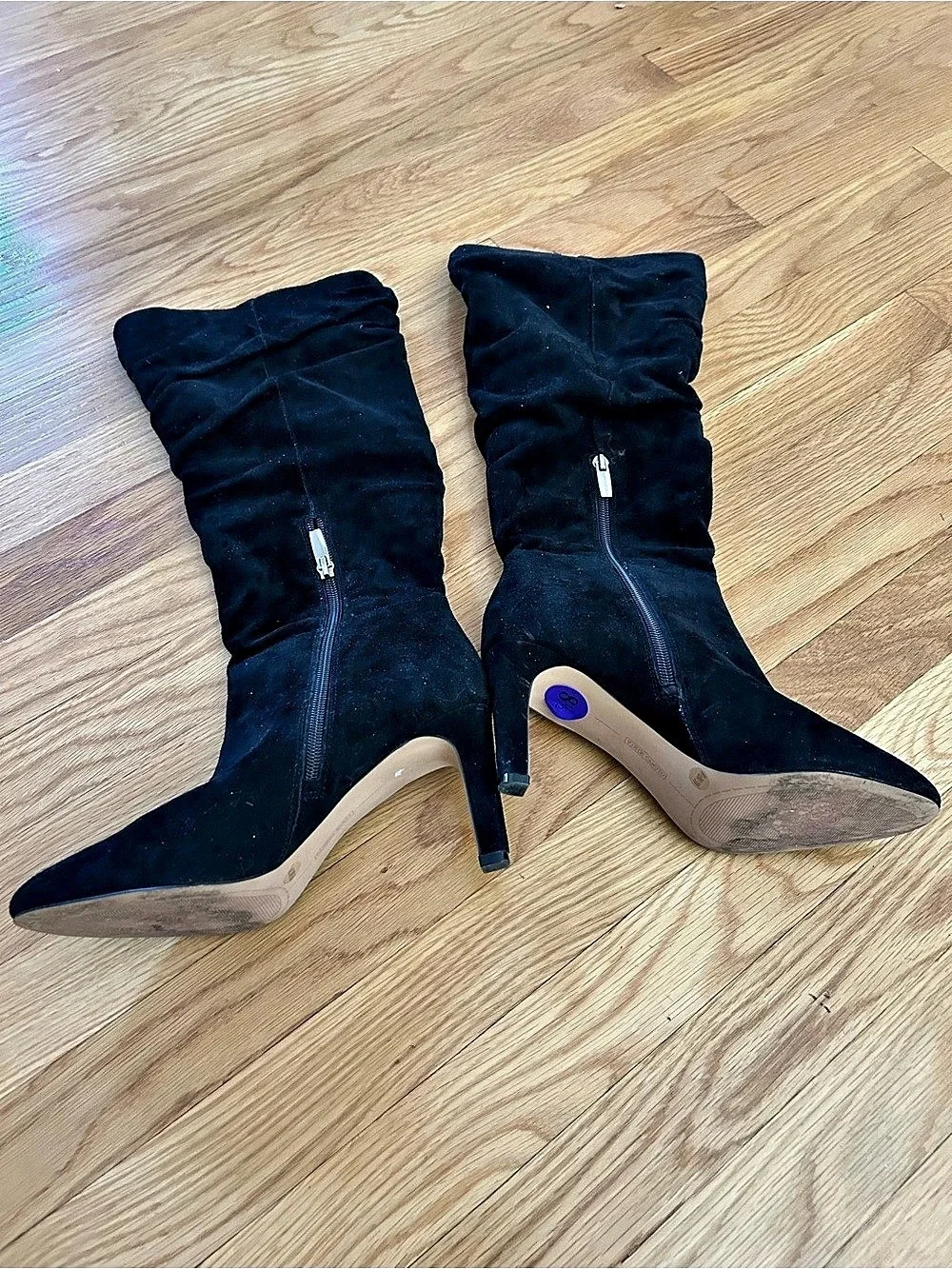 Vince Camuto Suede Black Heeled Boots